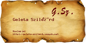 Geleta Szilárd névjegykártya