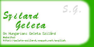szilard geleta business card