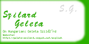 szilard geleta business card